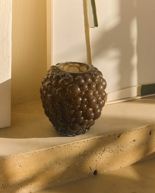 Vaso Mure in vetro marrone 30 cm