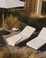 Tavolino da appoggio Asinara in alluminio beige Ø 40 cm