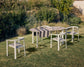 Tavolo ovale Erice in alluminio e vetro temperato écru 180 x 90 cm