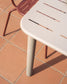 Tavolo da esterno Brai in acciaio zincato color tortora 180 x 90 cm