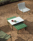 Tavolino da appoggio Maurina in acciaio zincato verde con piastrelle écru 81 x 51 cm