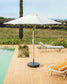 Ombrellone con palo centrale Milna beige con struttura in acciaio tortora Ø 300 cm