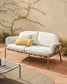 Divano da esterno Joncols 2 posti in alluminio con finitura verniciata tortora e cuscini beige 164 cm