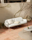 Divano da esterno Joncols 3 posti in alluminio con finitura verniciata tortora e cuscini beige 224 cm