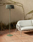Divano da esterno Joncols 3 posti in alluminio con finitura verniciata tortora e cuscini beige 224 cm