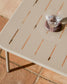 Tavolo da esterno Zivia in acciaio zincato color tortora 90 x 50 cm