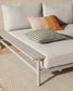 Divano Vathi a 3 posti in alluminio con chaise longue sinistra tortora 250 x 159 cm