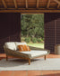 Lettino doppio Olbia in rattan sintetico e legno massiccio 100% teak FSC