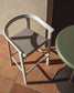 Sgabello Erice in alluminio e corda color écru 65 cm