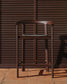 Sgabello Erice in alluminio e corda marrone 75 cm