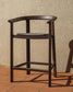 Sgabello Erice in alluminio e corda marrone 65 cm