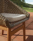 Sedia Olbia in rattan sintetico e legno massiccio 100% teak FSC