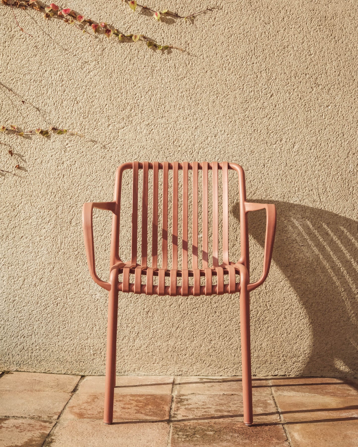 Sedia impilabile da esterno Isabellini terracotta
