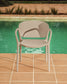 Sedia impilabile da esterno Ania beige