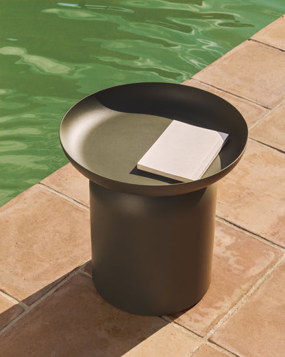 Tavolino da appoggio Arcola in alluminio verde Ø 45 cm