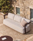 Divano Tamaris 3 posti in alluminio marrone 217 cm