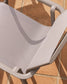 Sedia impilabile da esterno Canea in texteline beige e alluminio color tortora
