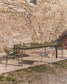 Tavolo allungabile Brela in alluminio verde 205 (287) x 100 cm