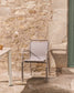 Sedia impilabile da esterno Luri in alluminio color tortora e texteline beige