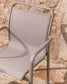 Sedia impilabile da esterno Luri in alluminio color tortora e texteline beige