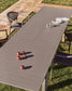 Tavolo allungabile Livorno in alluminio tortora 233(350) x 100 cm