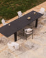 Tavolo allungabile Livorno in alluminio grafite 233(350) x 100 cm