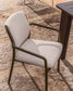 Sedia impilabile da esterno Linosa in alluminio verde con cuscino beige