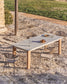 Sedia impilabile da esterno Alimia in alluminio écru con corda sintetica beige