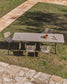 Tavolo allungabile da esterno Izola in alluminio con finitura taupe 220 (280) x 100 cm