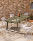 Tavolo allungabile da esterno Izola in alluminio con finitura verde 220 (280) x 100 cm