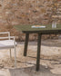 Tavolo allungabile da esterno Izola in alluminio con finitura verde 185 (235) x 100 cm