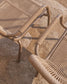 Poltrona impilabile Salis in alluminio tortora e corda sintetica beige