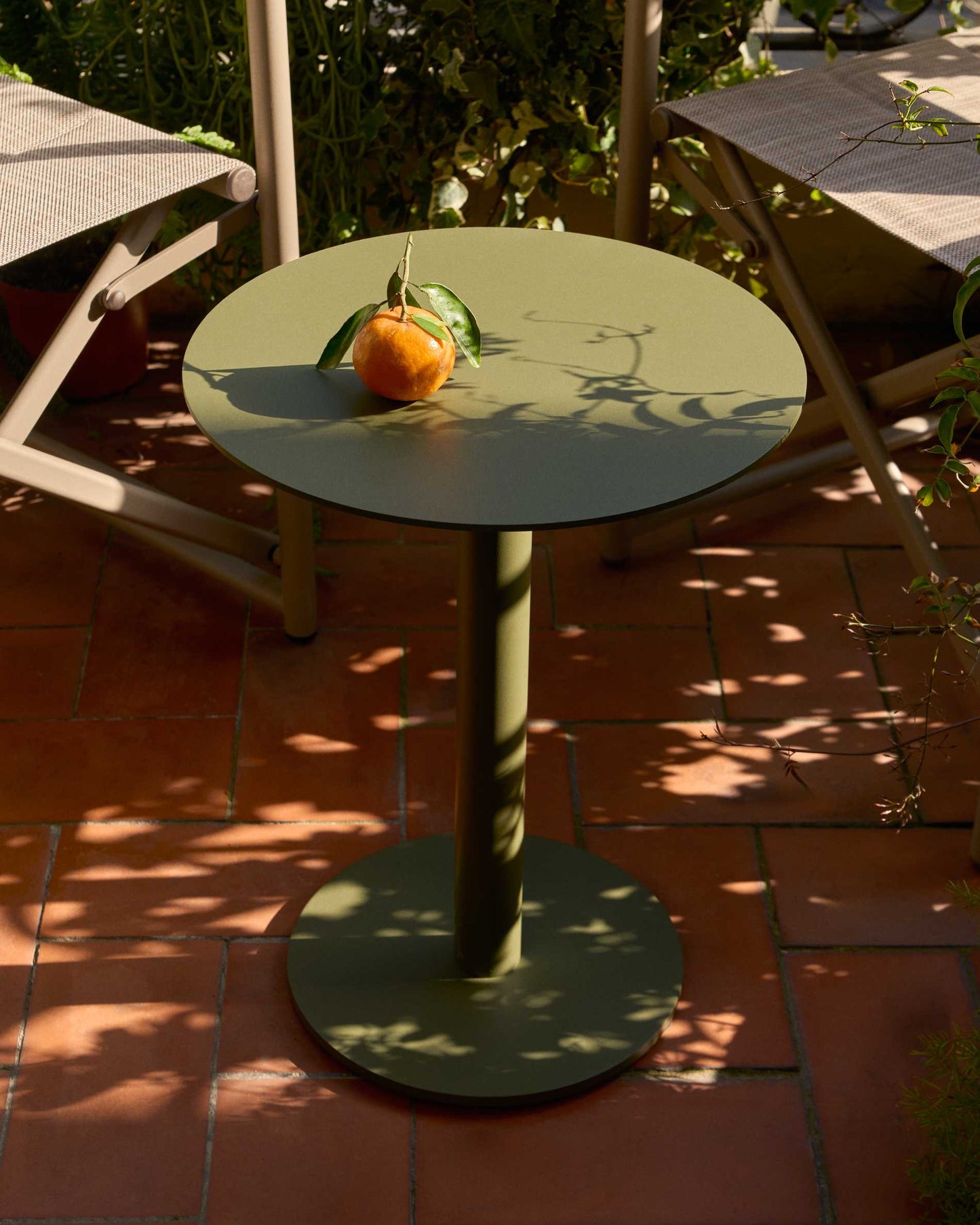 Tavolino da appoggio Asinara in alluminio verde Ø 40 cm