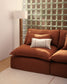 Divano angolare modulare sfoderabile Anarela 6 posti in 100% lino terracotta 327 x 217 cm / 217 x 327 cm FSC Mix Credit