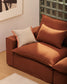 Divano sfoderabile Anarela 2 posti in 100% lino color terracotta 240 cm FSC Mix Credit
