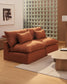 Divano modulare sfoderabile Anarela 3 posti in 100% lino color terracotta 220 cm FSC Mix Credit