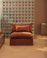 Poltrona sfoderabile Anarela in 100% lino terracotta 90 cm FSC Mix Credit