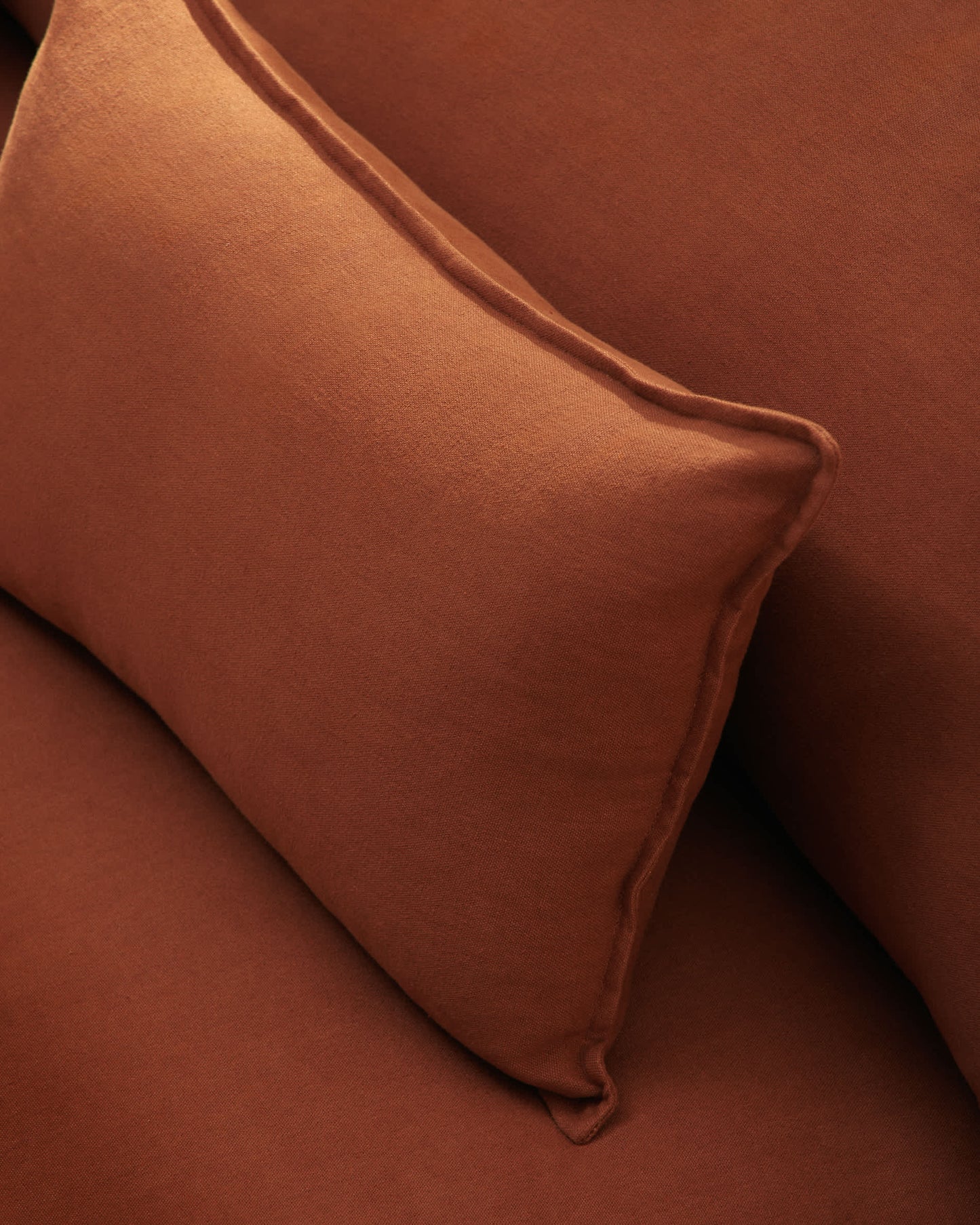 Poltrona sfoderabile Anarela in 100% lino terracotta 110 cm FSC Mix Credit