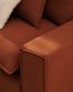 Divano modulare sfoderabile Anarela 3 posti in 100% lino color terracotta 310 cm FSC Mix Credit