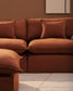 Divano modulare sfoderabile Anarela 2 posti in 100% lino color terracotta 180 cm FSC Mix Credit