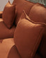 Divano sfoderabile Anarela 2 posti in 100% lino color terracotta 220 cm FSC Mix Credit