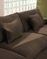 Divano sfoderabile Anarela 3 posti in 100% lino tortora 280 cm FSC Mix Credit