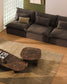 Divano modulare sfoderabile Anarela 5 posti in 100% lino tortora 330 cm FSC Mix Credit