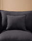 Divano modulare sfoderabile Anarela 5 posti in lino e viscosa grigio scuro 330 cm FSC Mix Credit