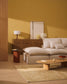 Divano angolare modulare sfoderabile Anarela 6 posti in lino e viscosa beige 307 x 347 cm FSC Mix Credit
