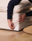 Divano sfoderabile Anarela 2 posti in lino e viscosa beige 220 cm FSC Mix Credit