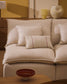 Divano modulare sfoderabile Anarela 2 posti in lino e viscosa beige 180 cm FSC Mix Credit