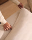 Divano angolare modulare sfoderabile Anarela 6 posti in lino e viscosa beige 327 x 217 cm / 217 x 327 cm FSC Mix Credit