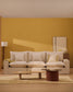 Divano modulare sfoderabile Anarela 5 posti in lino e viscosa beige 370 cm FSC Mix Credit