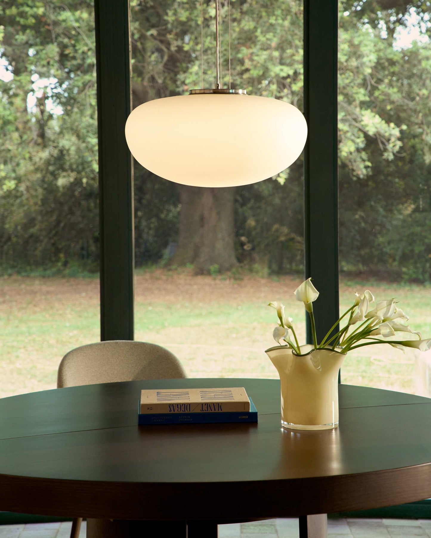 Lampada da soffitto Ardali in vetro fumé e acciaio con finitura spazzolata Ø 50 cm